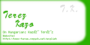 terez kazo business card